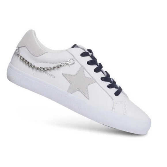 Brand new in box, vintage Havana, white sneakers with removable chain,taupe star - Picture 4 of 4